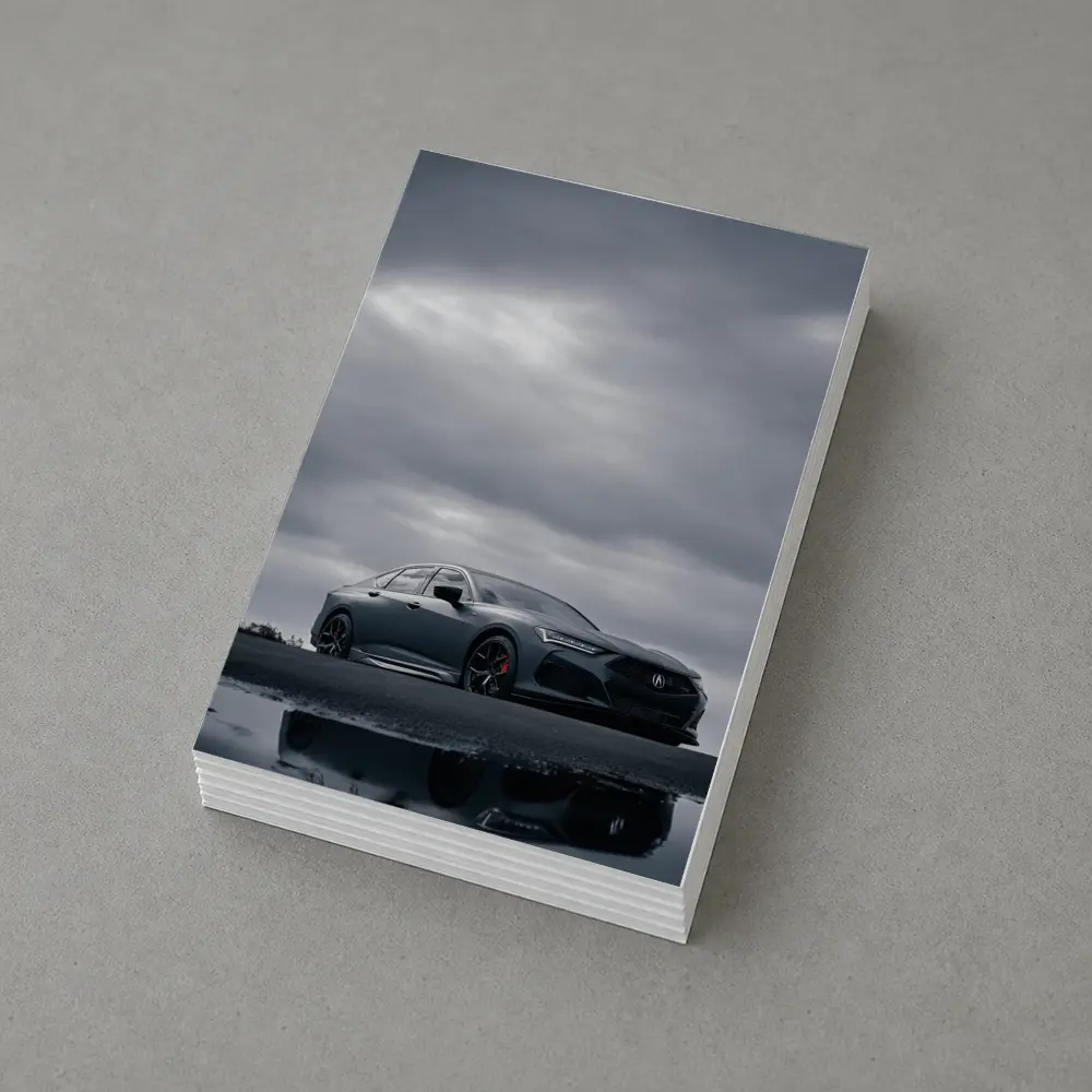 Acura TLX Matte Gray Cloudy Sky Reflection – Postcards