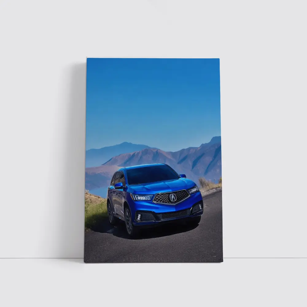 Acura MDX Blue SUV Mountain Road – Wall Art