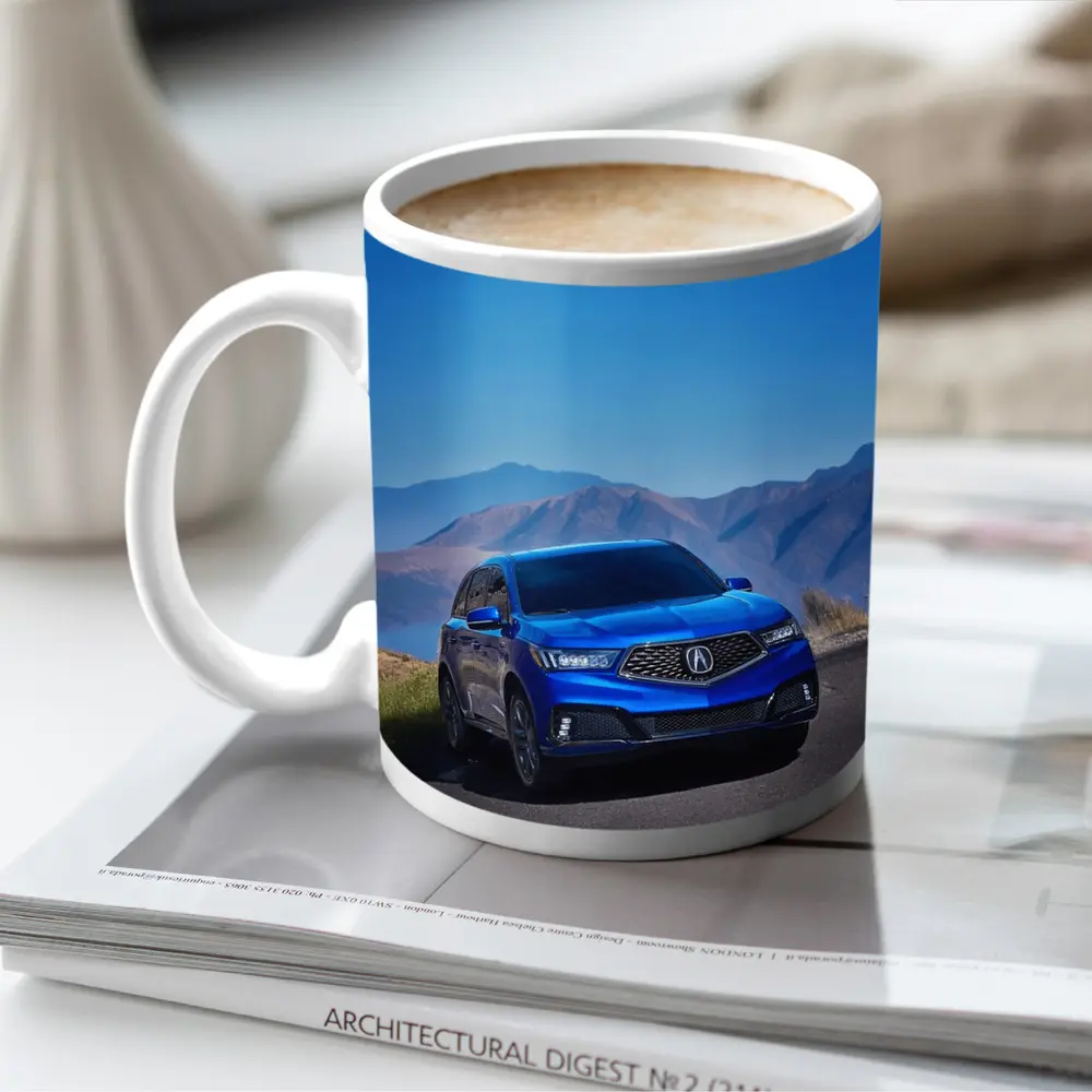 Acura MDX Blue SUV Mountain Road – Mugs