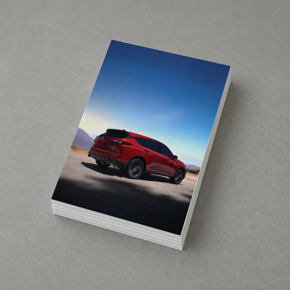 Acura RDX Red SUV Mountain Road View – Postcards