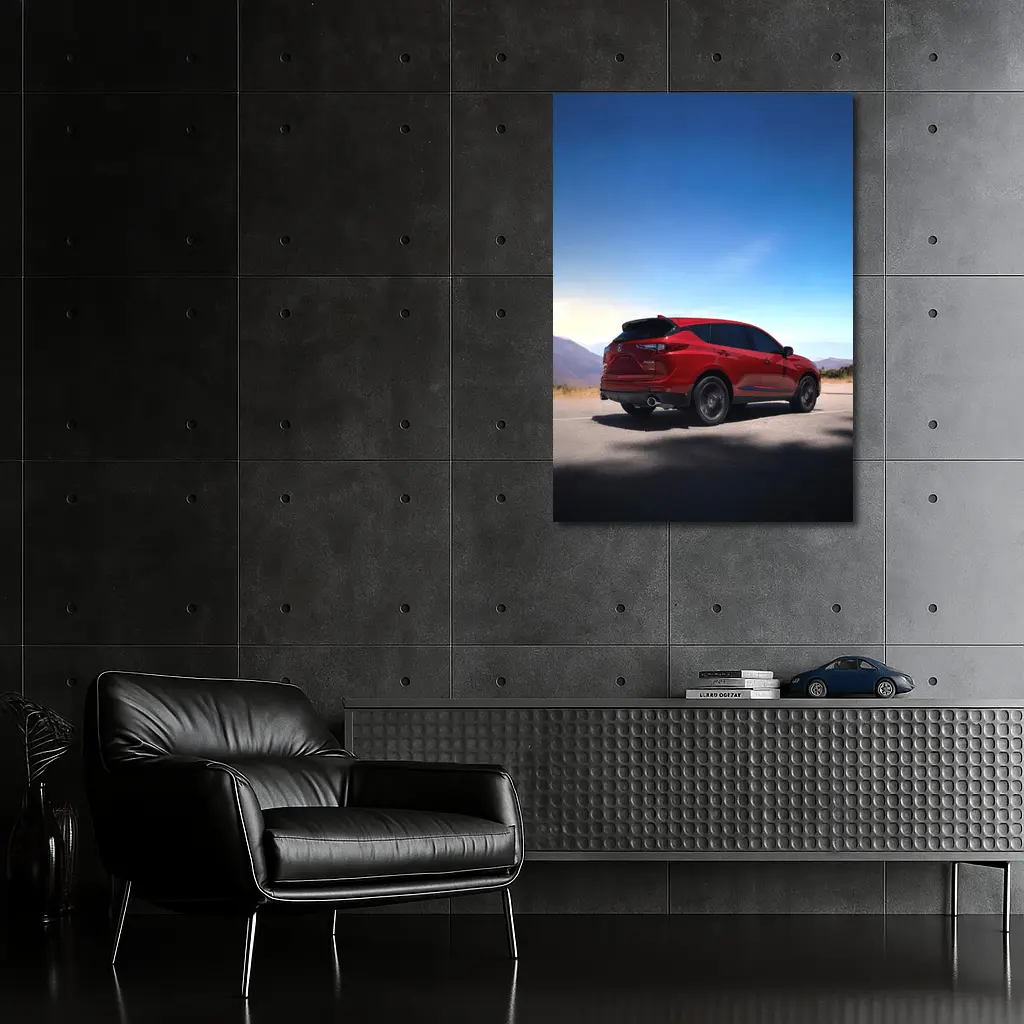 Acura RDX Red SUV Mountain Road View – Wall Art