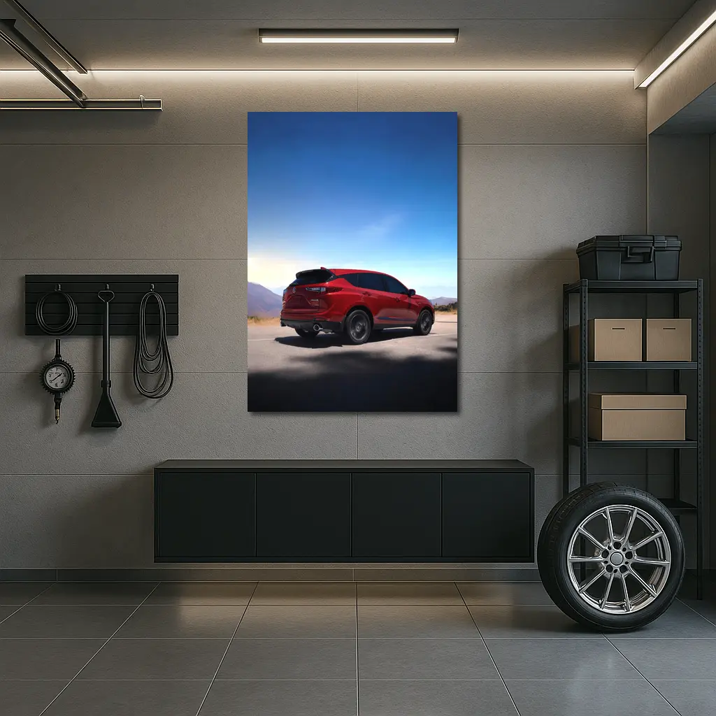 Acura RDX Red SUV Mountain Road View – Wall Art