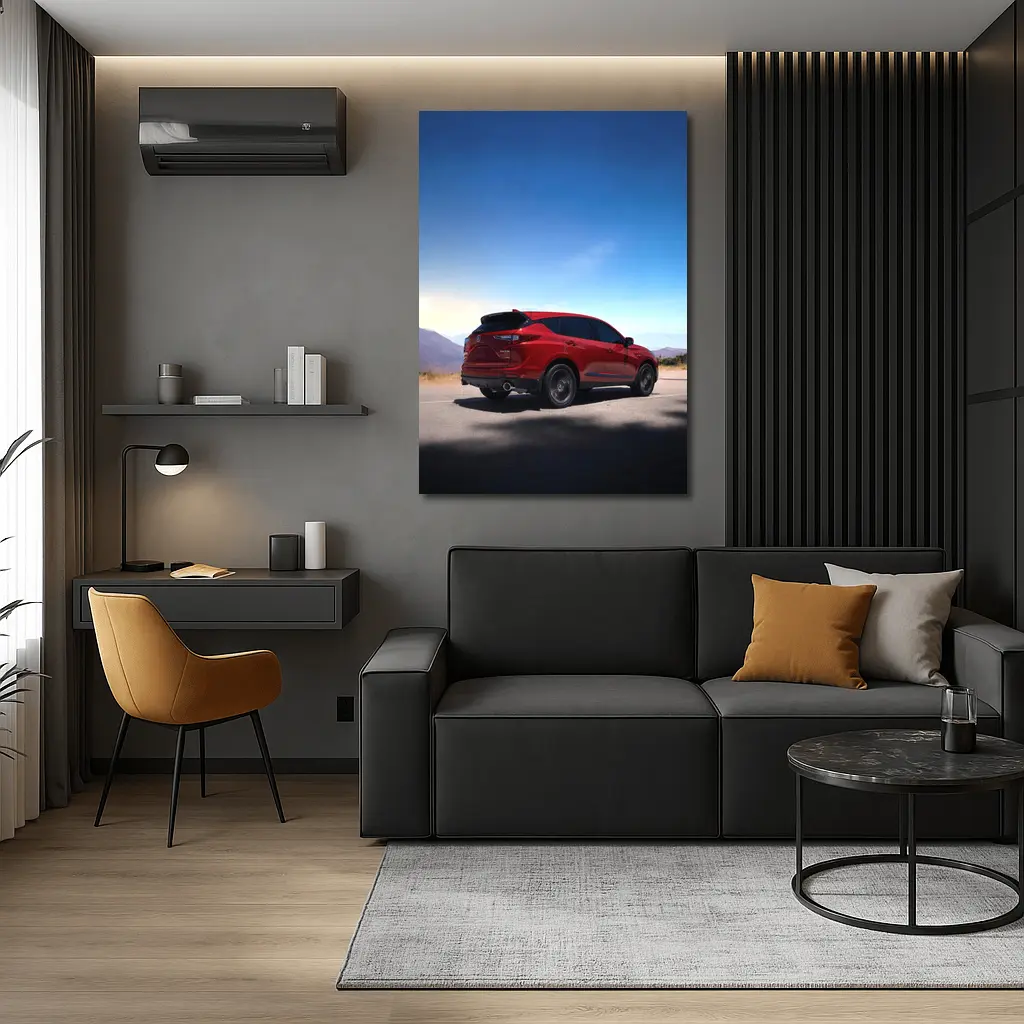 Acura RDX Red SUV Mountain Road View – Wall Art