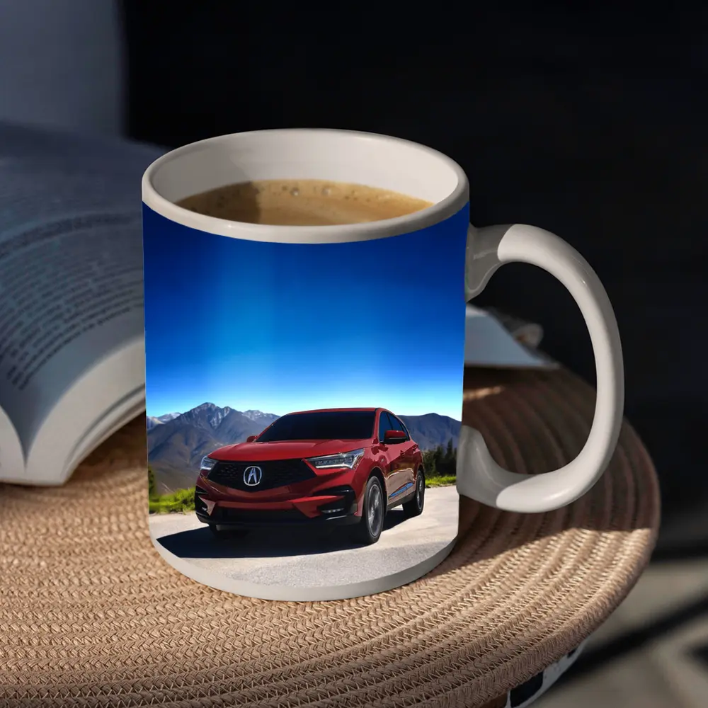 Acura RDX Red SUV Mountain Road – Mugs