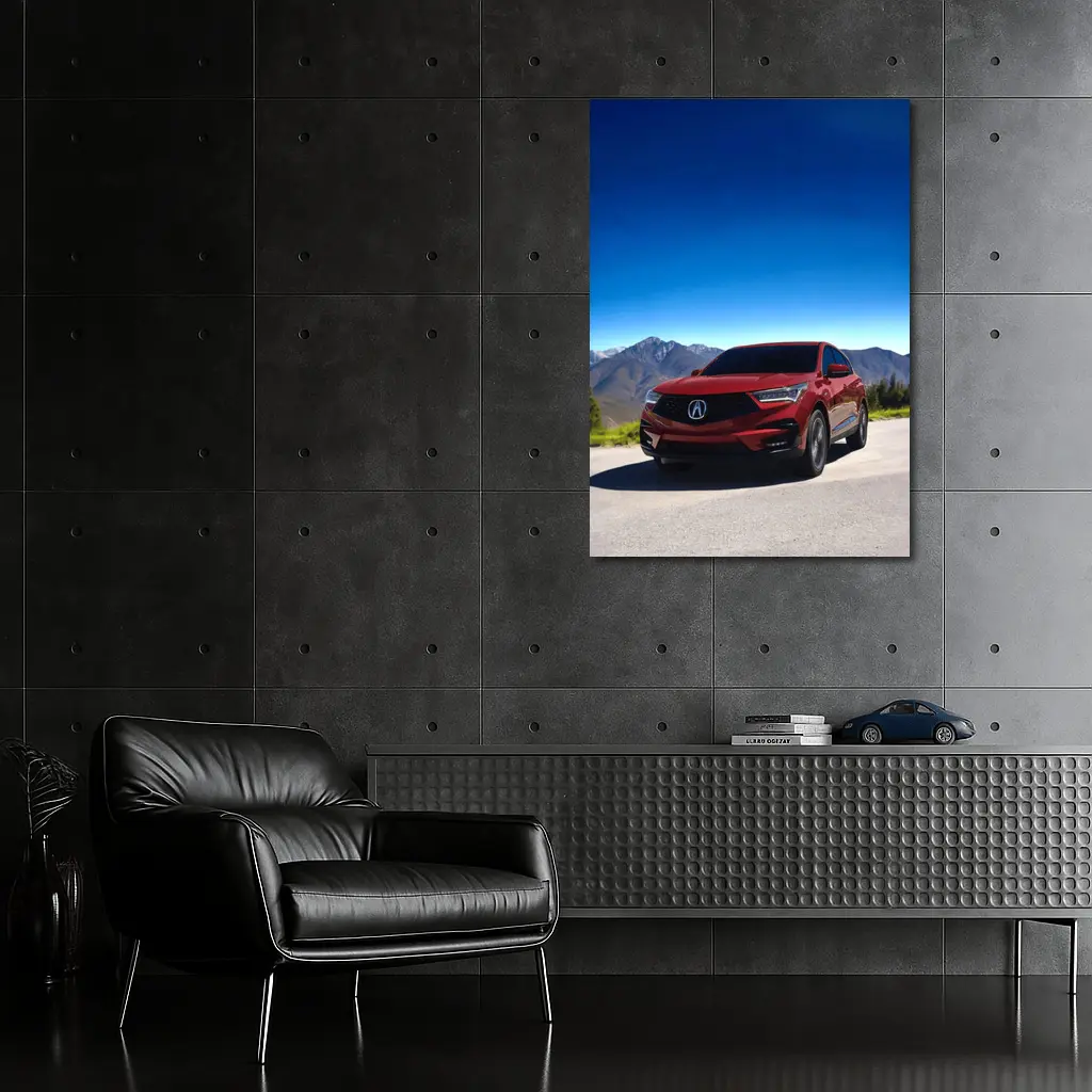 Acura RDX Red SUV Mountain Road – Wall Art