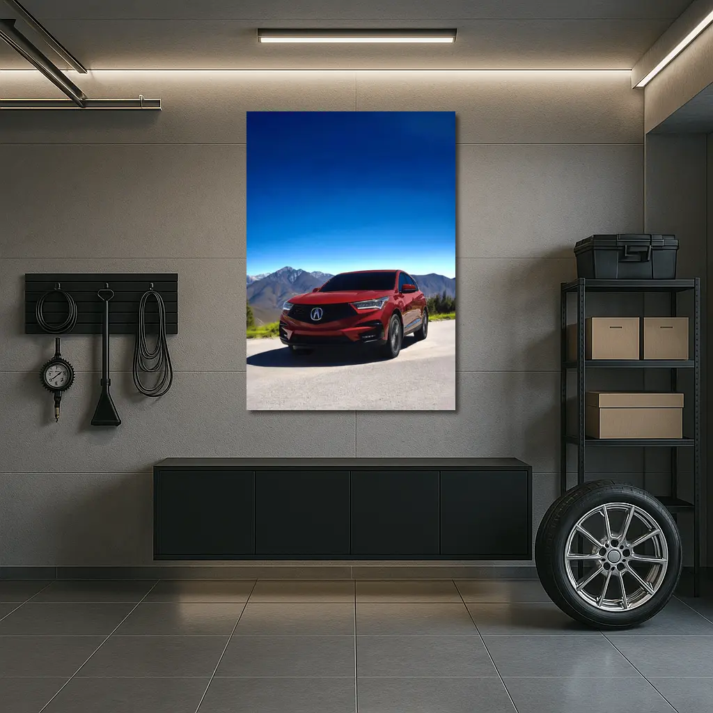 Acura RDX Red SUV Mountain Road – Wall Art