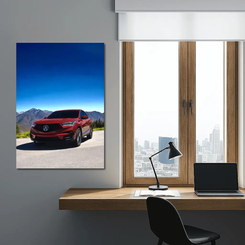 Acura RDX Red SUV Mountain Road – Wall Art