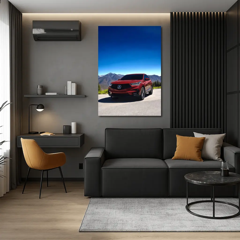 Acura RDX Red SUV Mountain Road – Wall Art