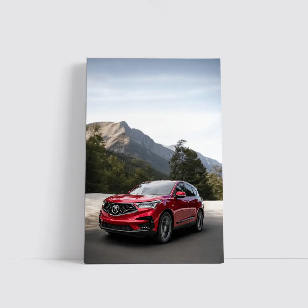 Acura RDX Red SUV Mountain Road – Wall Art