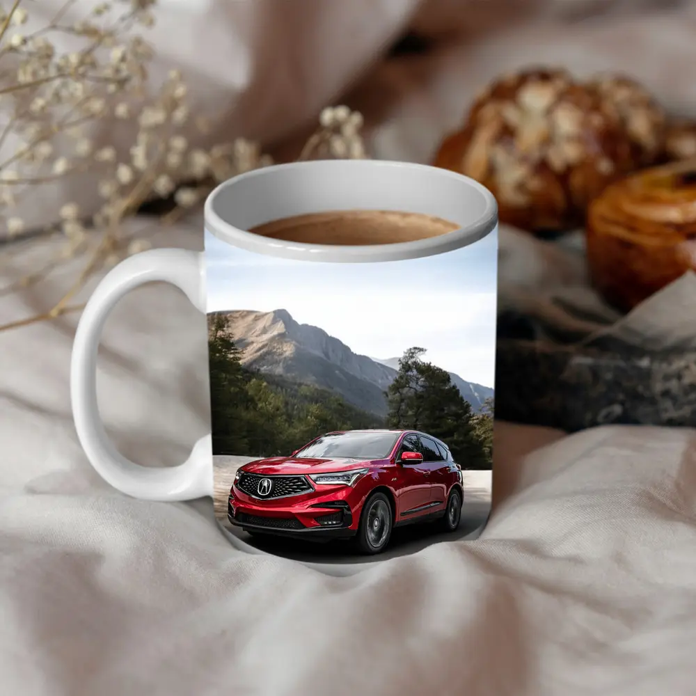 Acura RDX Red SUV Mountain Road – Mugs