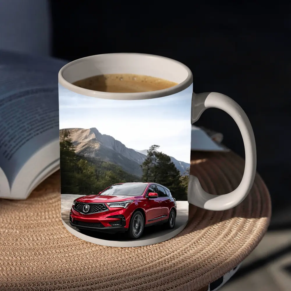 Acura RDX Red SUV Mountain Road – Mugs