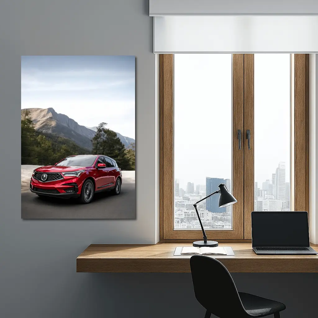 Acura RDX Red SUV Mountain Road – Wall Art