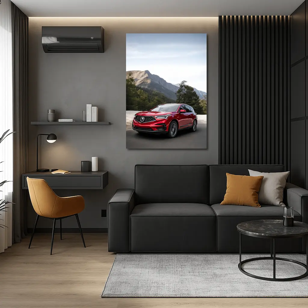 Acura RDX Red SUV Mountain Road – Wall Art