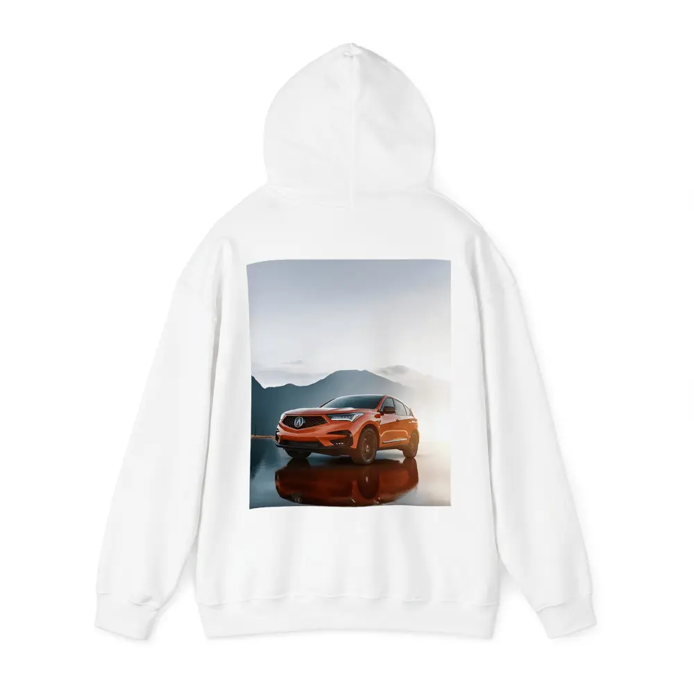 Acura RDX Orange SUV Mountain Lake Reflection – Hoodies