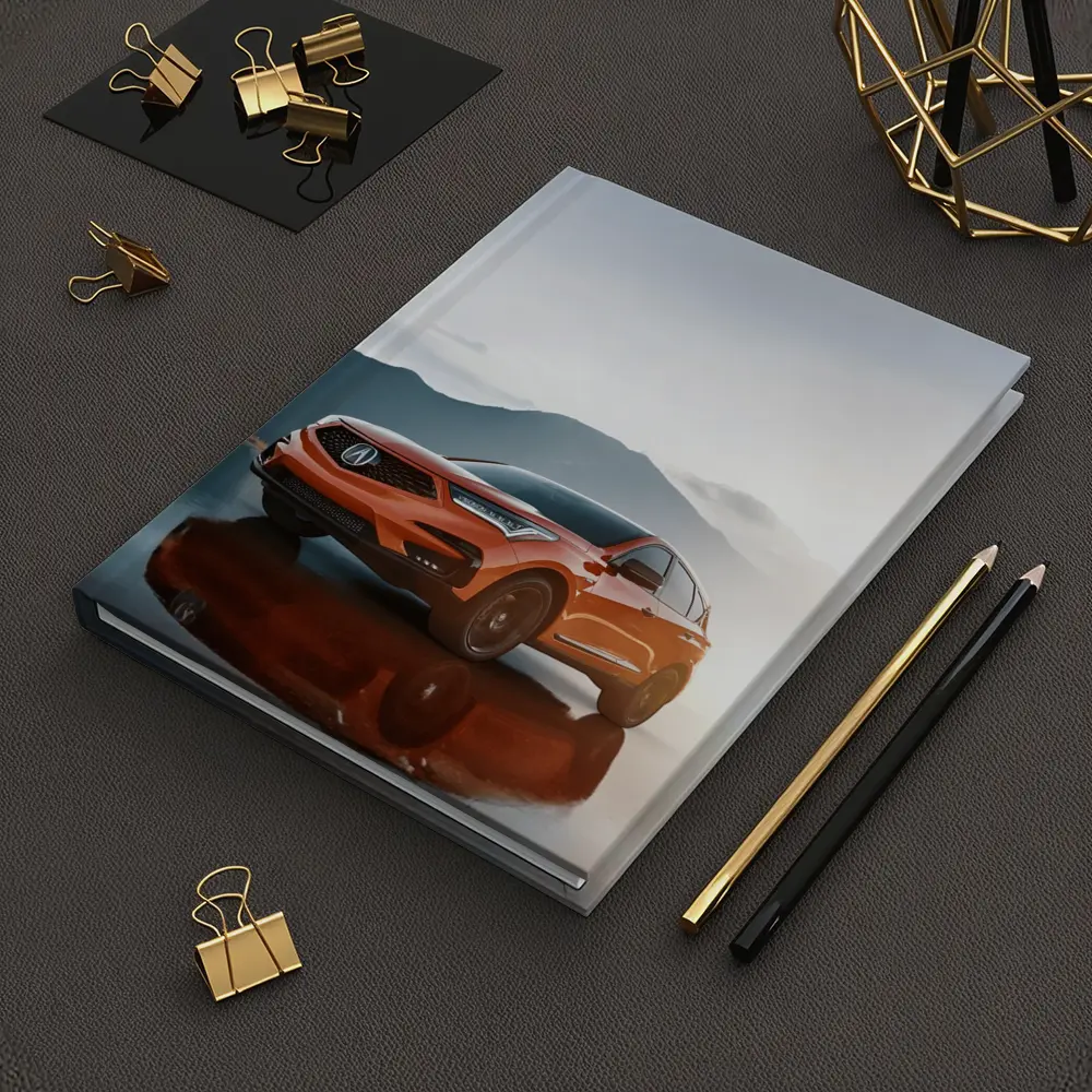 Acura RDX Orange SUV Mountain Lake Reflection – Notebooks