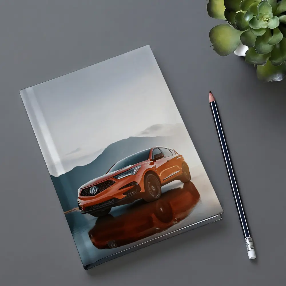 Acura RDX Orange SUV Mountain Lake Reflection – Notebooks