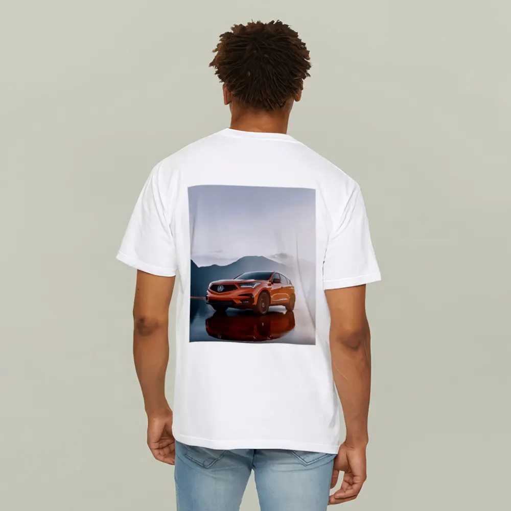 Acura RDX Orange SUV Mountain Lake Reflection – T-Shirts