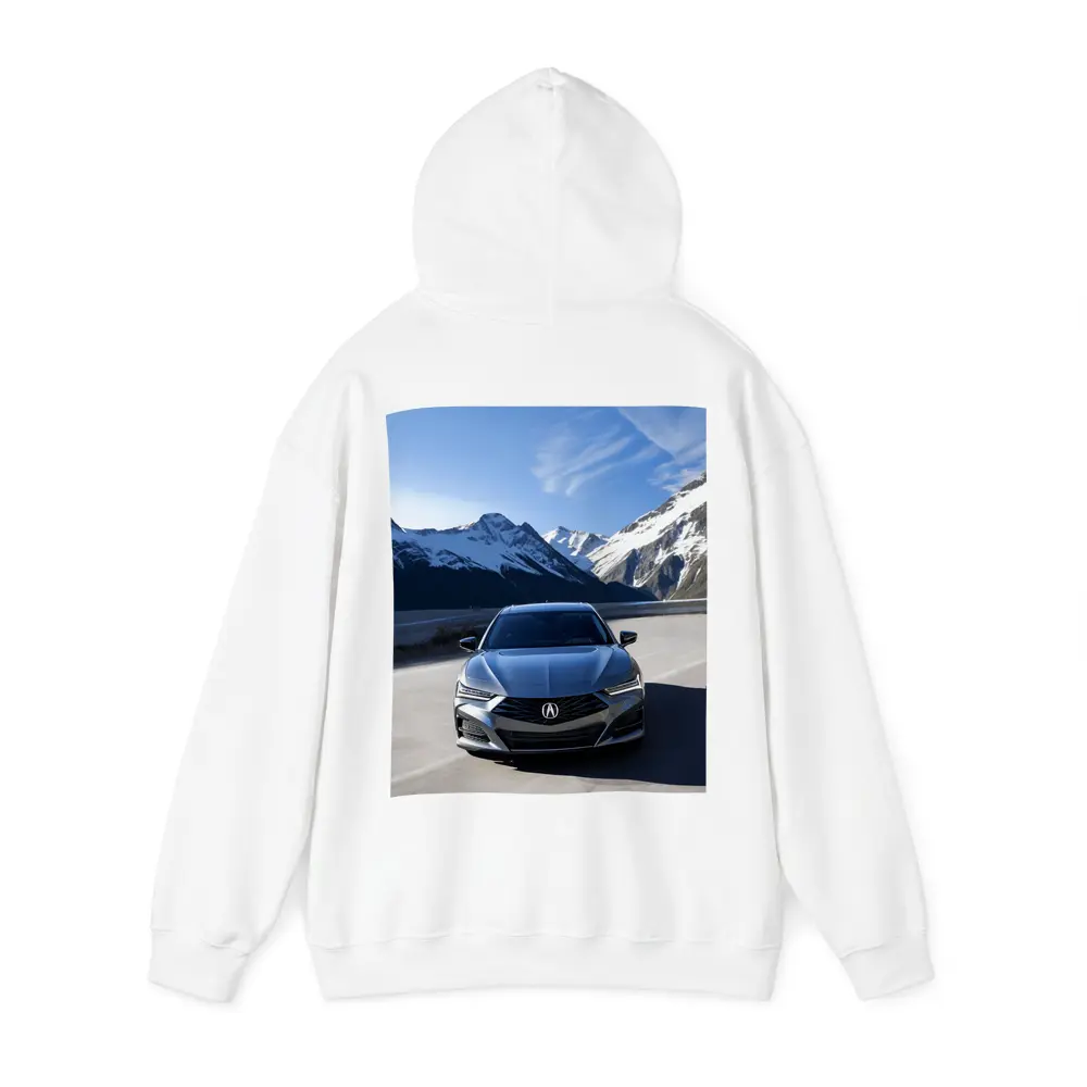 Acura TLX Front View Snowy Mountain Road – Hoodies