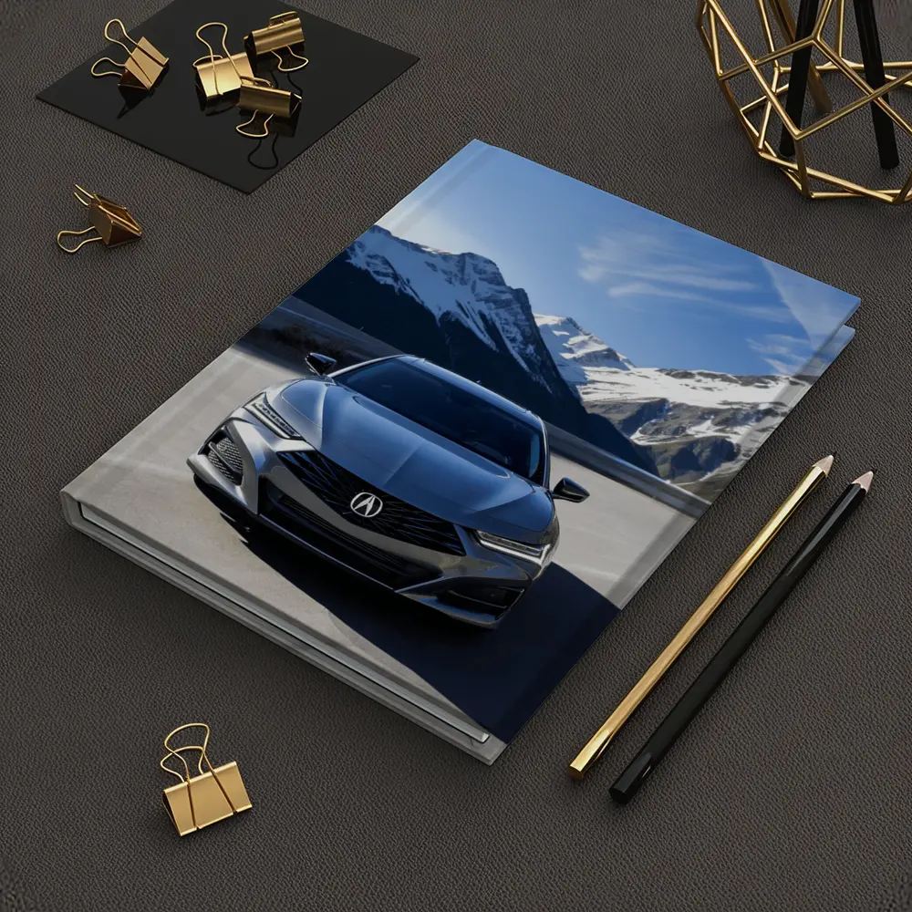 Acura TLX Front View Snowy Mountain Road – Notebooks