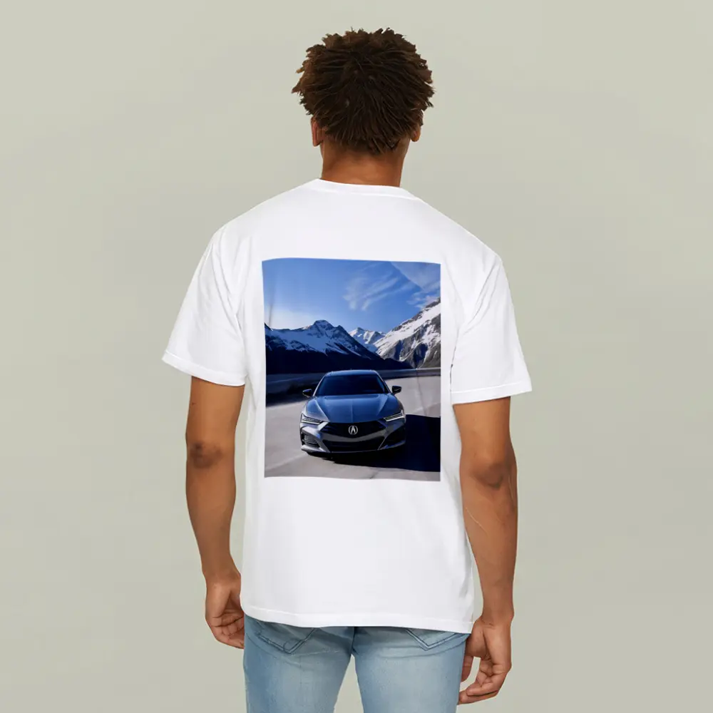 Acura TLX Front View Snowy Mountain Road – T-Shirts