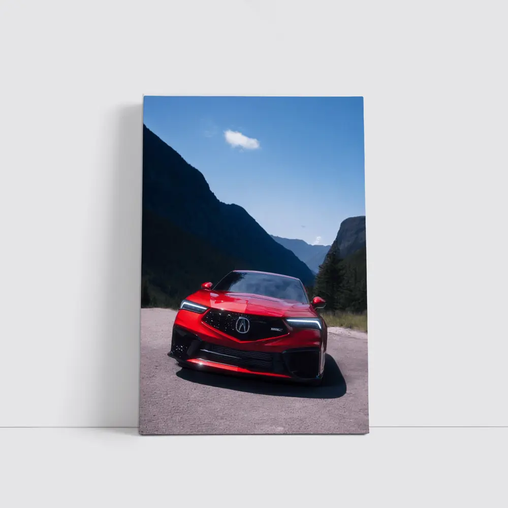Acura Integra Red Bold Mountain Road – Wall Art