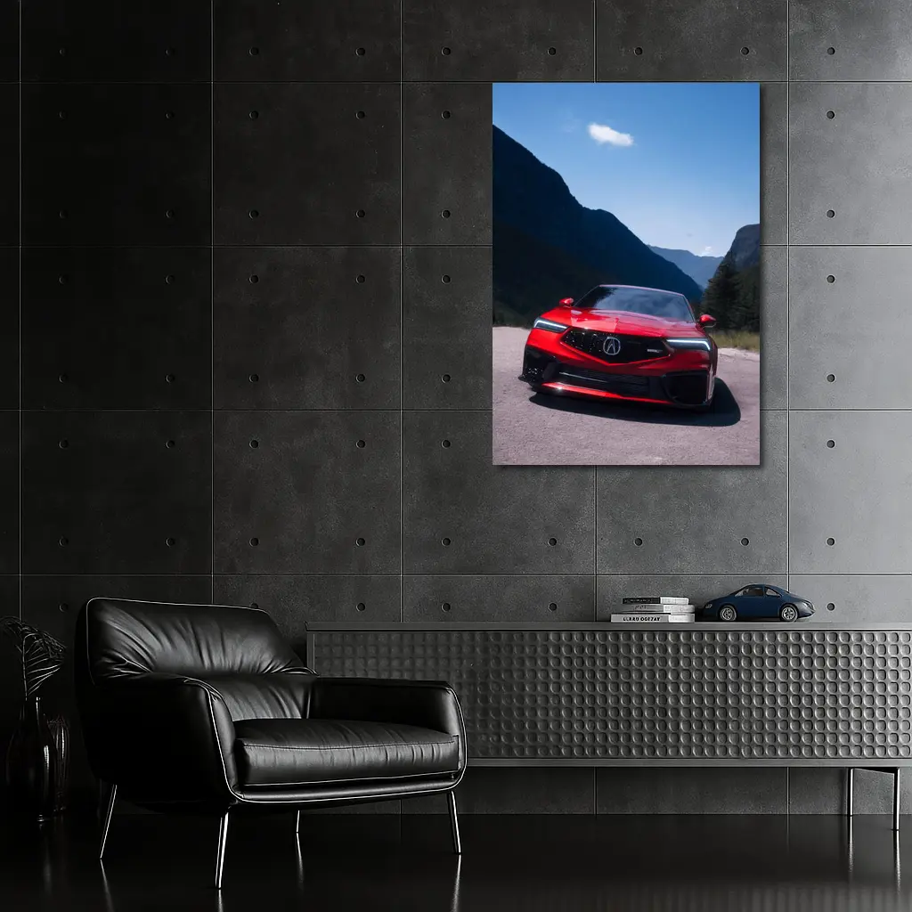 Acura Integra Red Bold Mountain Road – Wall Art
