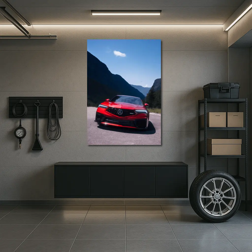 Acura Integra Red Bold Mountain Road – Wall Art