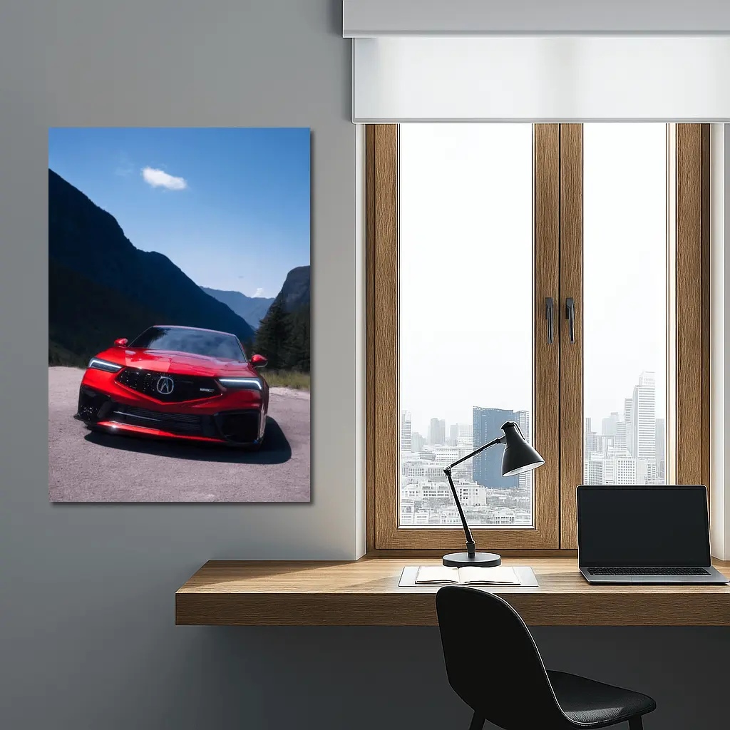 Acura Integra Red Bold Mountain Road – Wall Art