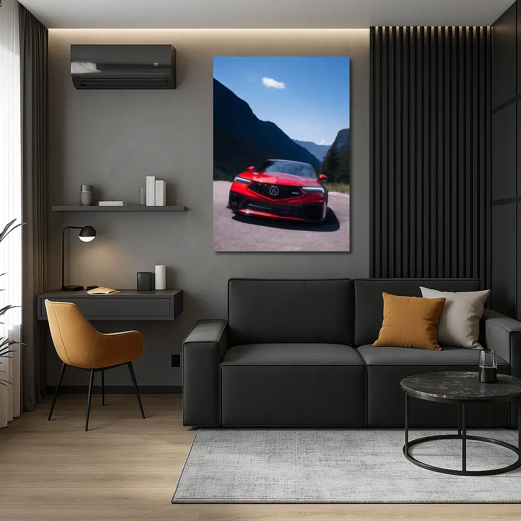 Acura Integra Red Bold Mountain Road – Wall Art