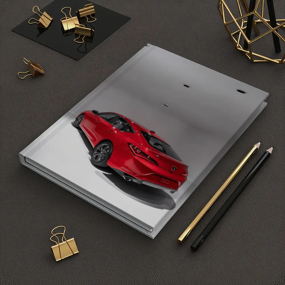 Acura TLX Red Sedan Studio White Background – Notebooks