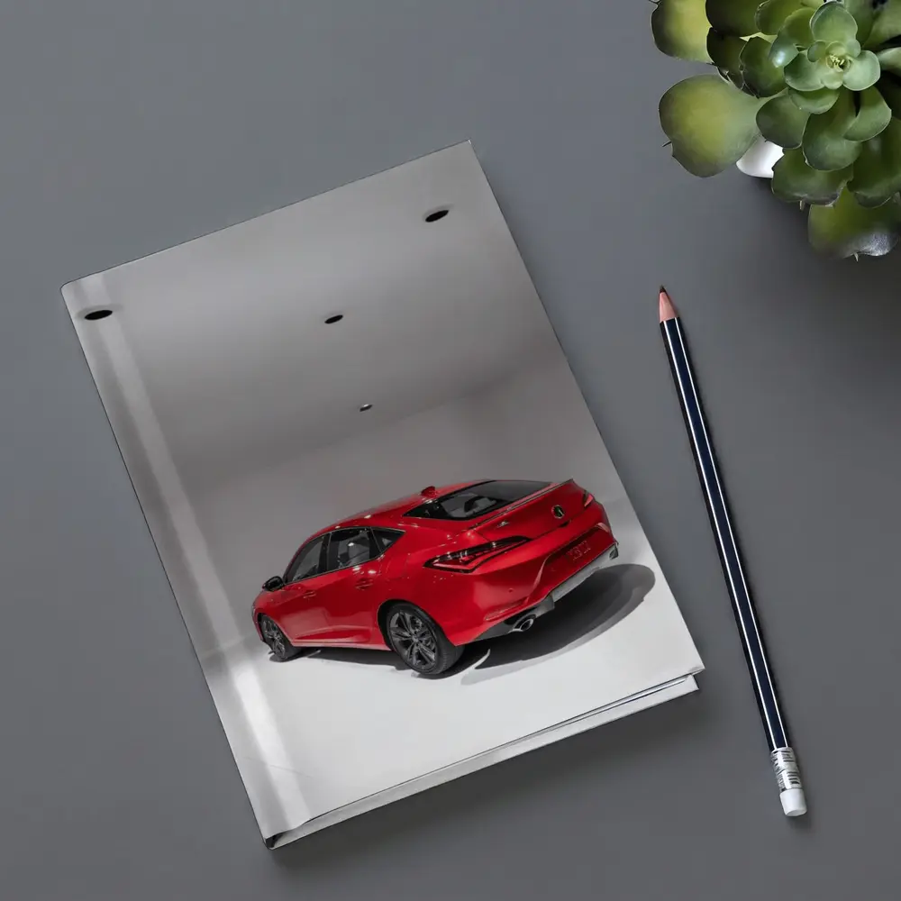 Acura TLX Red Sedan Studio White Background – Notebooks