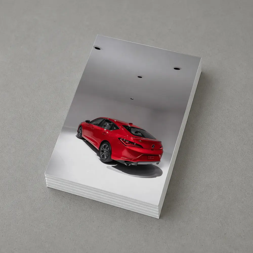 Acura TLX Red Sedan Studio White Background – Postcards