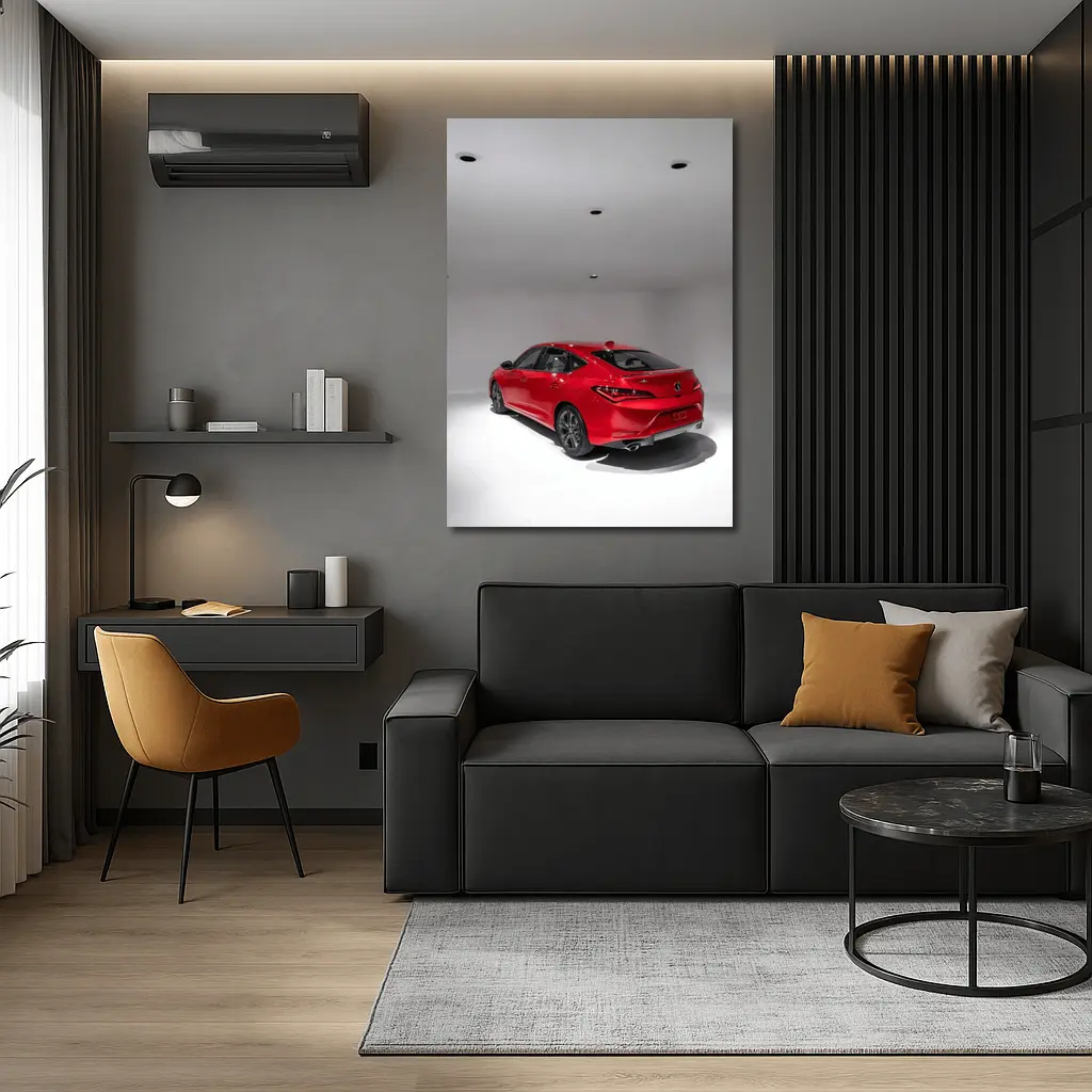 Acura TLX Red Sedan Studio White Background – Wall Art