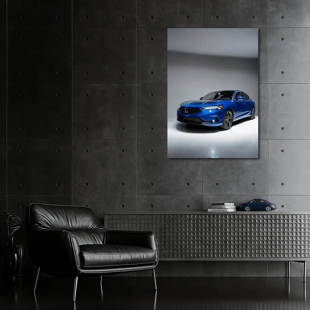 Acura Integra Blue Studio Spotlight – Wall Art