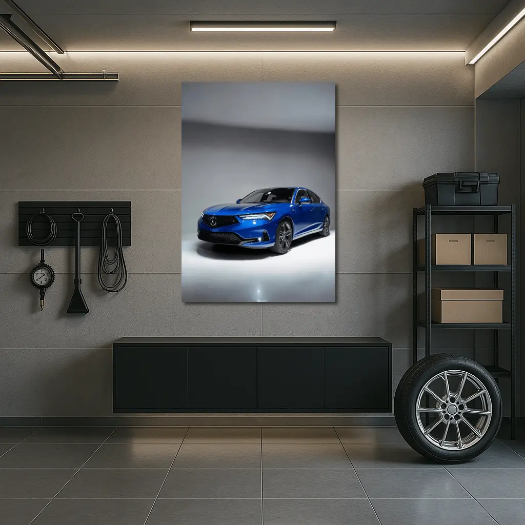 Acura Integra Blue Studio Spotlight – Wall Art