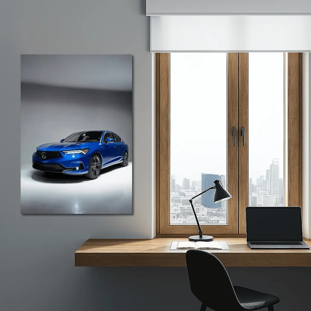 Acura Integra Blue Studio Spotlight – Wall Art