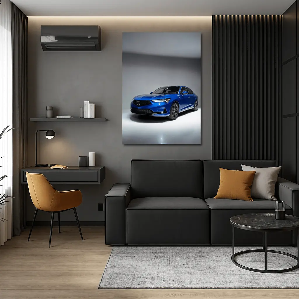 Acura Integra Blue Studio Spotlight – Wall Art