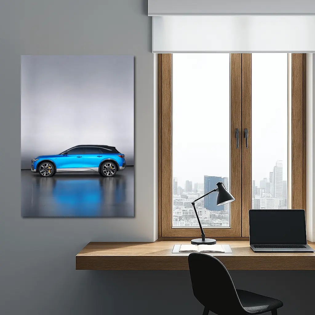 Acura Blue SUV Side Profile Studio – Wall Art