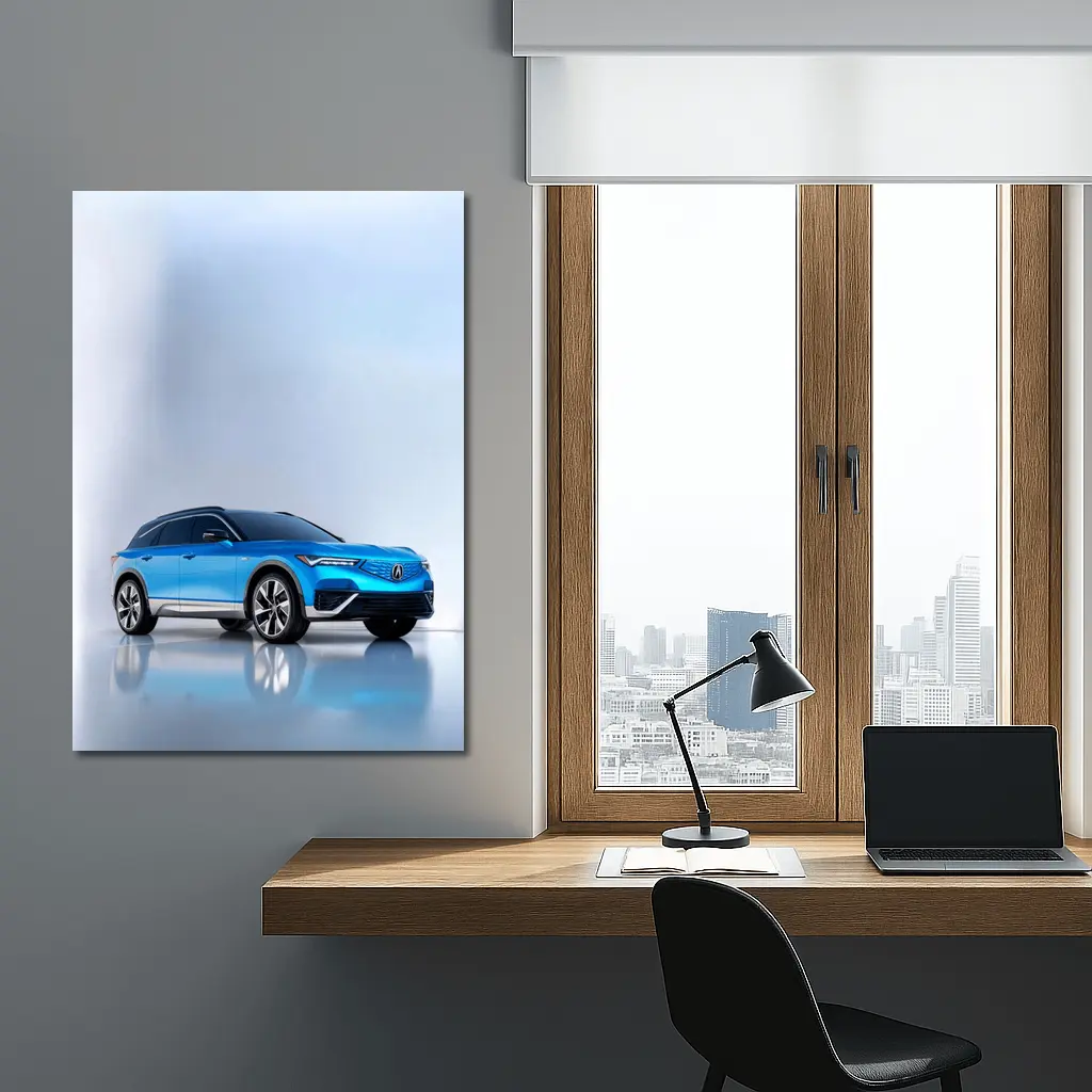 Acura MDX Blue SUV Studio Shot – Wall Art