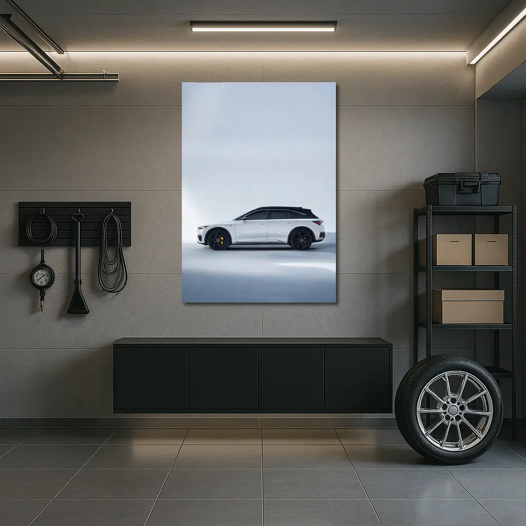 Acura QX SUV White Studio Profile View – Wall Art