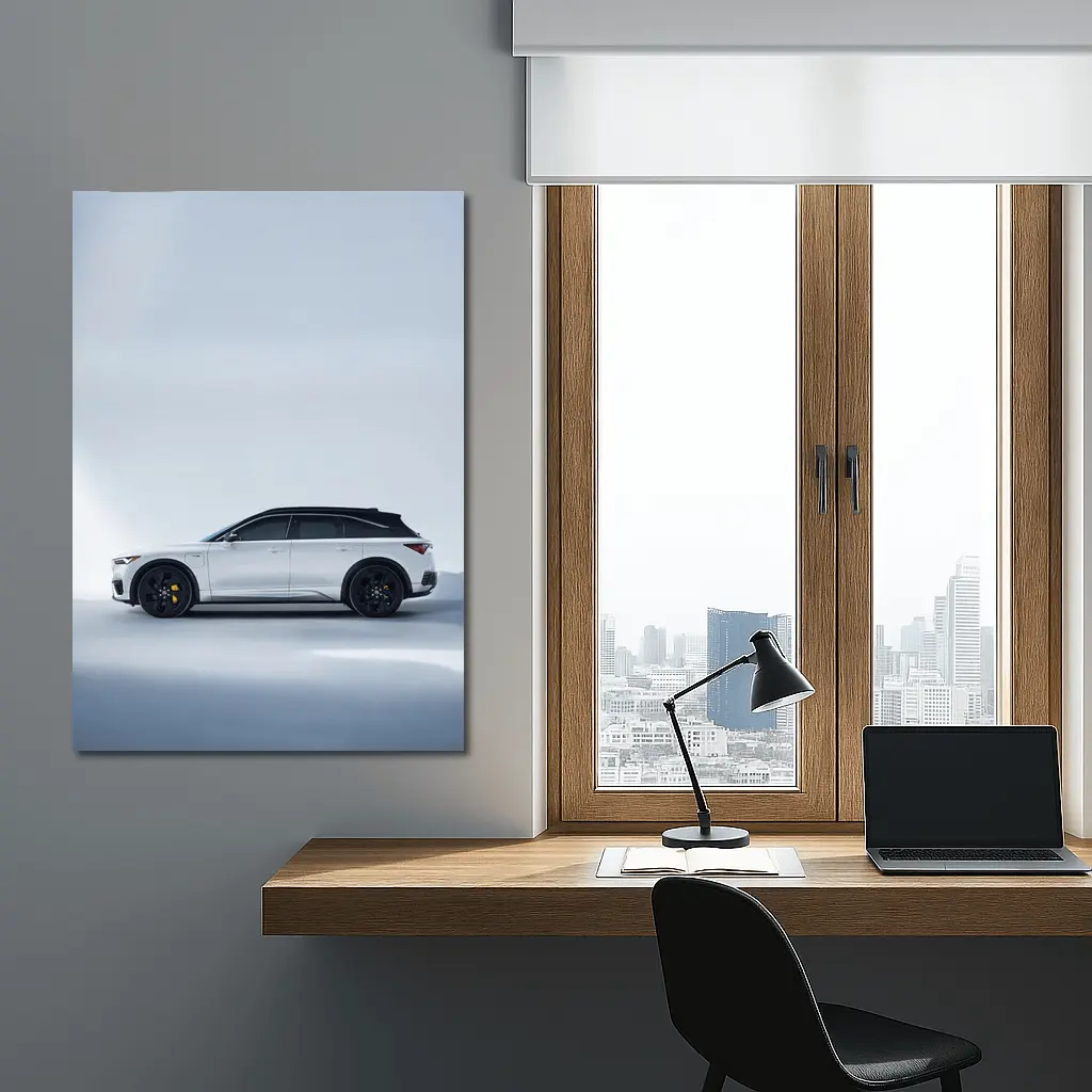 Acura QX SUV White Studio Profile View – Wall Art