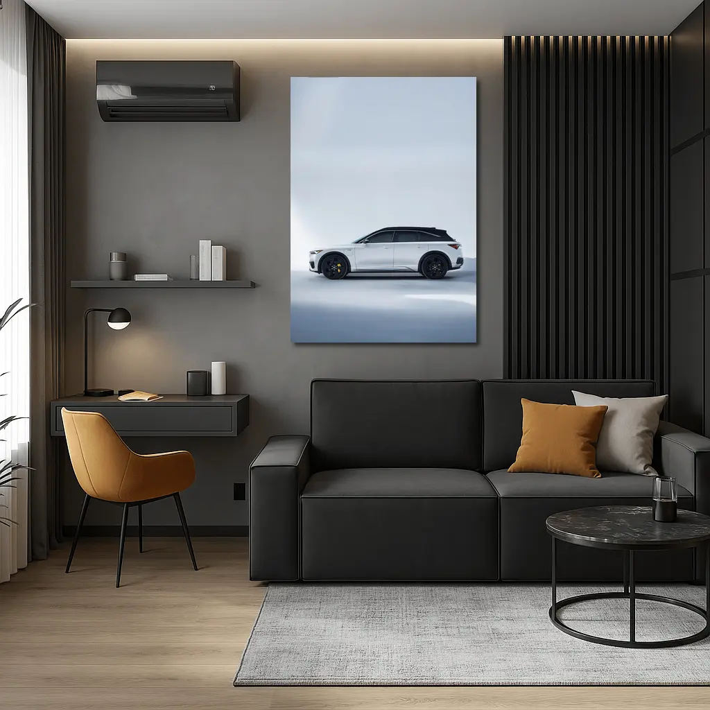 Acura QX SUV White Studio Profile View – Wall Art
