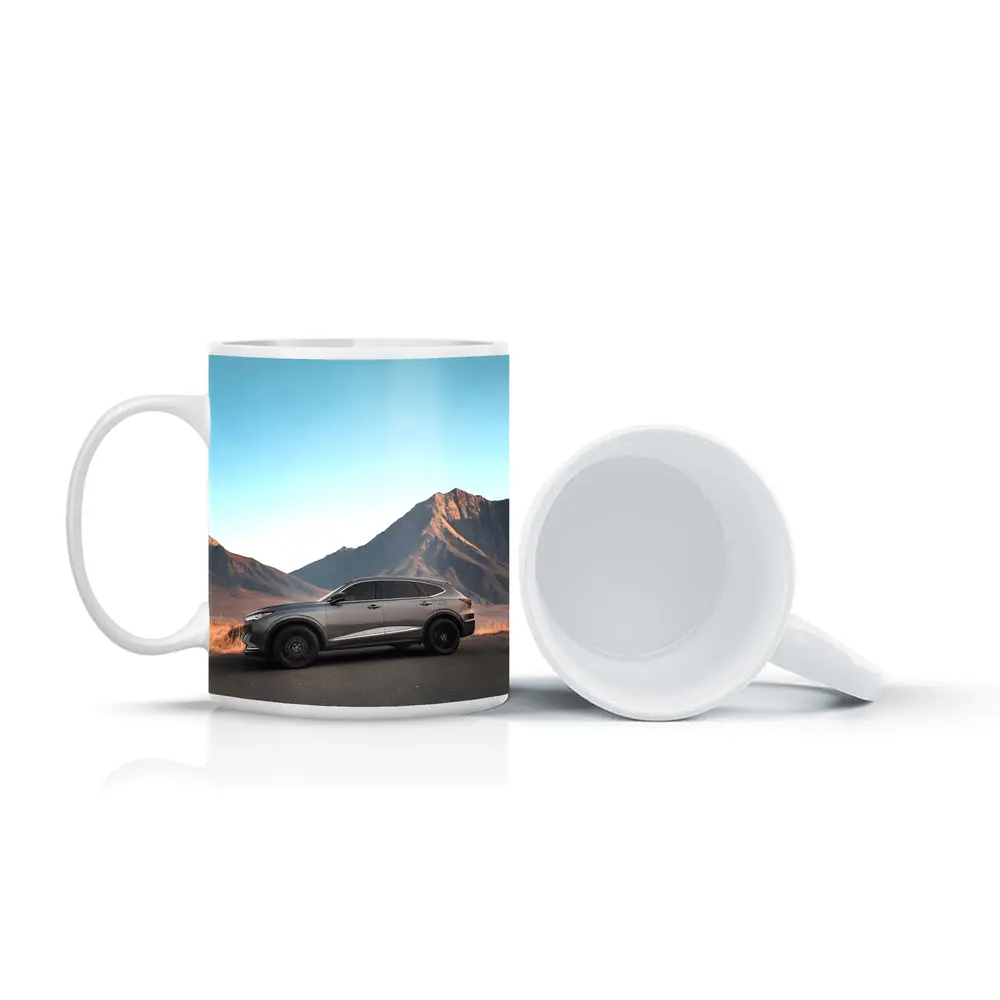 Acura MDX Silver SUV Mountain Desert Road – Mugs