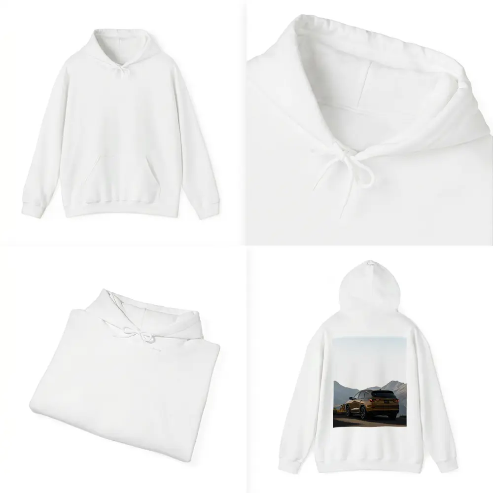 Acura MDX Gold SUV Mountain Backdrop – Hoodies