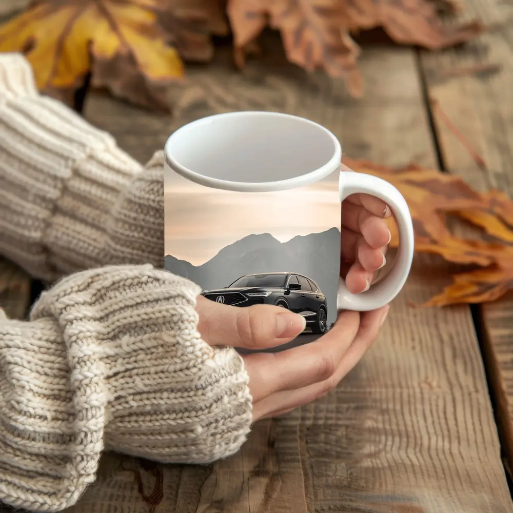 Acura MDX Dark SUV Mountain Backdrop – Mugs