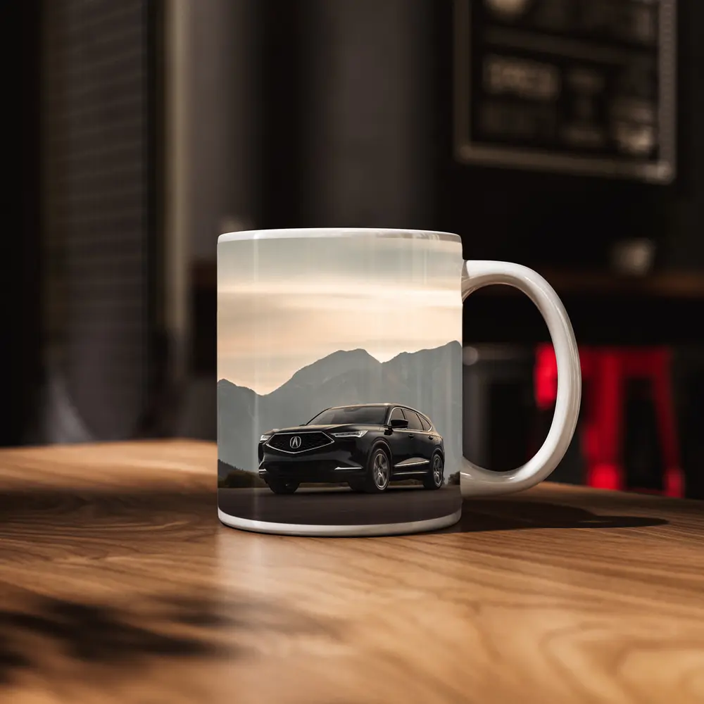 Acura MDX Dark SUV Mountain Backdrop – Mugs