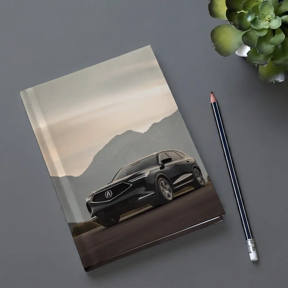 Acura MDX Dark SUV Mountain Backdrop – Notebooks
