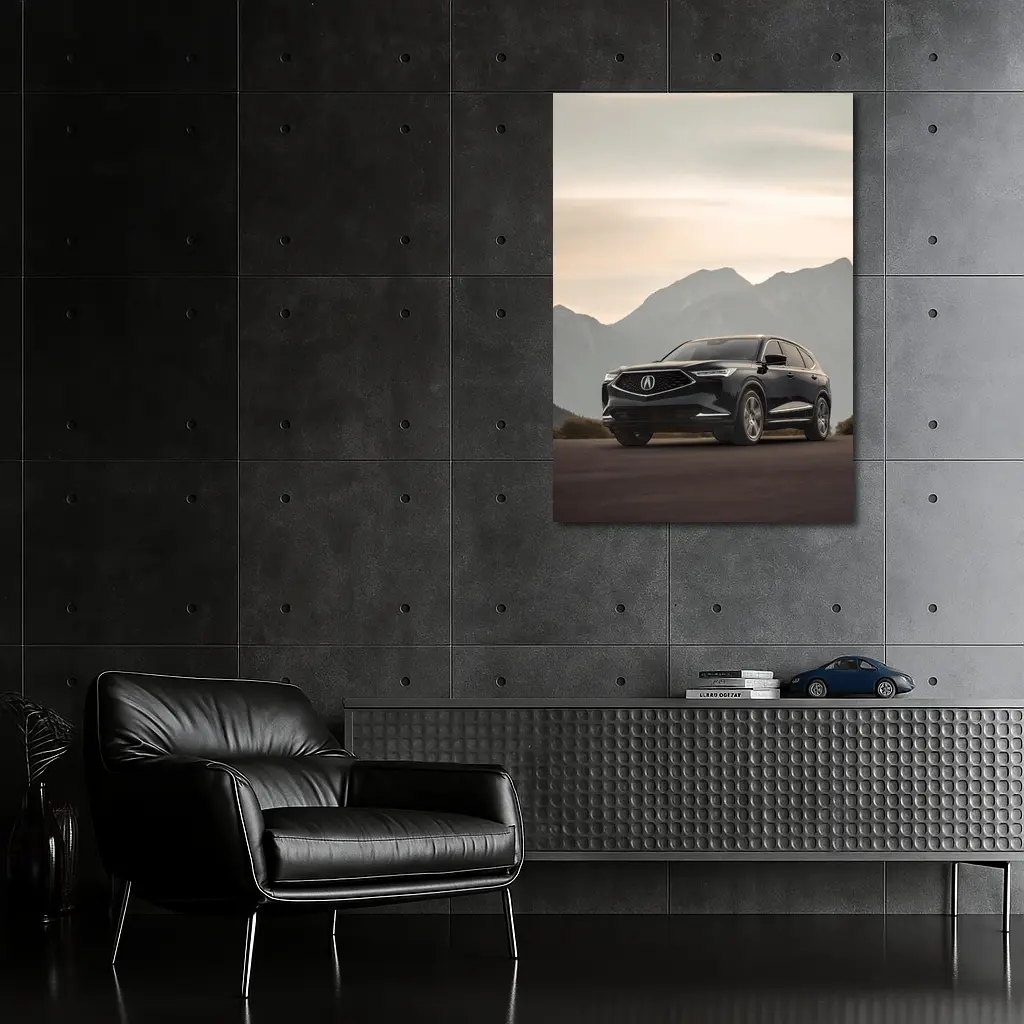 Acura MDX Dark SUV Mountain Backdrop – Wall Art