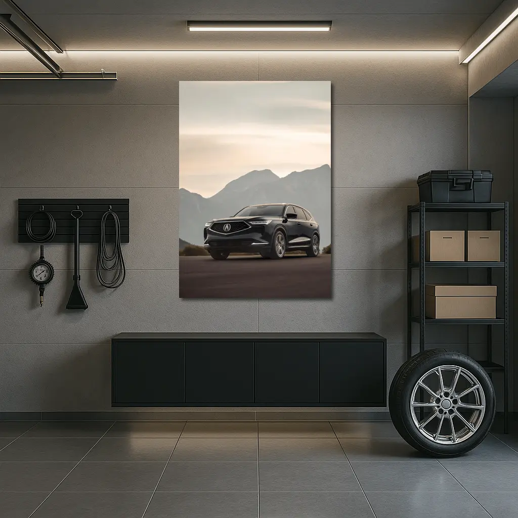Acura MDX Dark SUV Mountain Backdrop – Wall Art