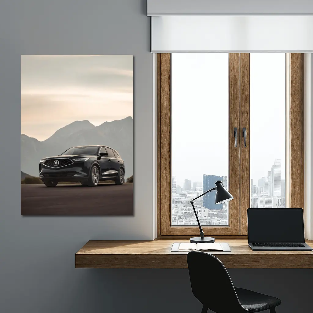Acura MDX Dark SUV Mountain Backdrop – Wall Art